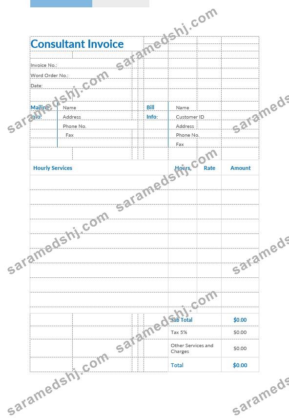 Consultant Invoice Template